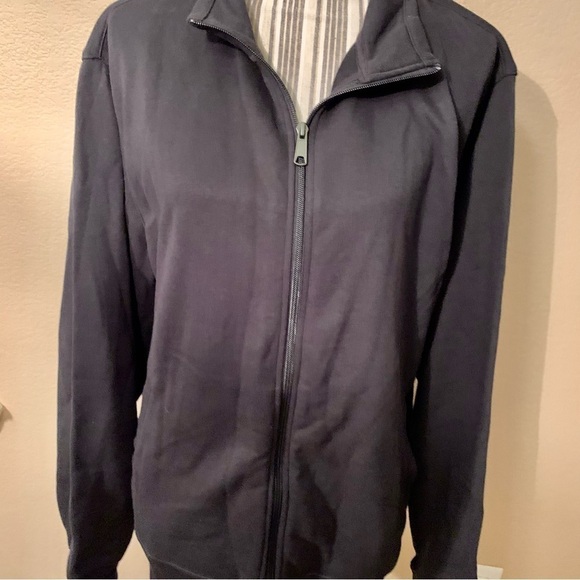 NWT Zip-Up Sweatshirt XL Black Amazon Essentials Long-Sleeve Side Pockets Cotton - Picture 3 of 16